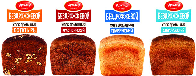 4 вида линейки Бездрожжевой хлеб Ярхлеб